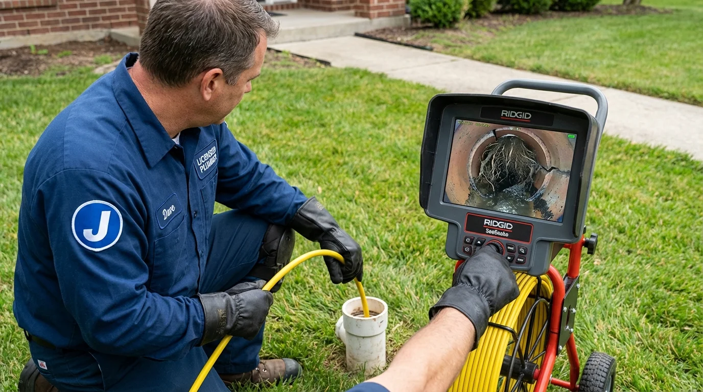Sewer camera inspection being performed by Johns Plumbing LLC in Rison